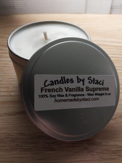 6-oz Scented Soy Wax Candle in a Tin